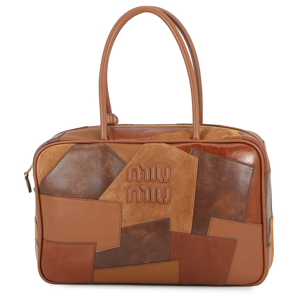Miu Miu Handbag Patchwork Bow Bag Leather